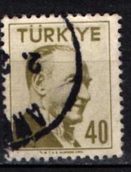 1956 ATATÜRK (Tek Çizgi Çerçeveli Portre) 40 Kuruş (tp0604)