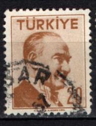 1956 ATATÜRK (Tek Çizgi Çerçeveli Portre) 20 Kuruş (tp0605)