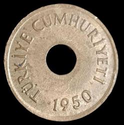 1950 Delikli 1 Kuruş
