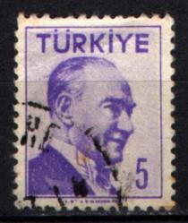 1956 ATATÜRK (Tek Çizgi Çerçeveli Portre) 5 Kuruş (tp0607)