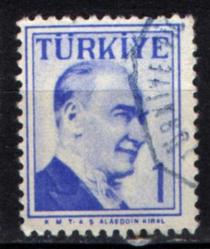 1957 ATATÜRK (Çift Çizgi Çerçeveli Portre) 1 Kuruş (tp0618)