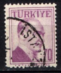1957 ATATÜRK (Çift Çizgi Çerçeveli Portre) 70 Kuruş (tp0621)