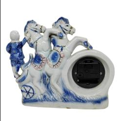 MASA SAATİ, Şömine Saati, Porselen El Boyama   PİLLİ ÇALIŞIR VAZİYETTE, 22 x 26 cm.