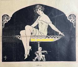 Osmanlıca Akbaba Mizah Dergisi-Gazetesi, Orijinal Dönem Basım, (Ottoman Magazine-Newspaper) - 31 Mart 1927 - Sayı: 451 - Karikatürist Ramiz Gökçe'nin Çalışması: Bayram Şekeri! - Kadın mı Güzel, Erkek mi?..