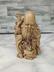 Eskilerden Çin Feng Shui Uzun Ömür Tanrısı Shou Lao Heykeli
