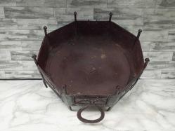 Antika 1700'ler Osmanlı Kaçar Hanedanı Sekizgen Dövme Demir Mangal