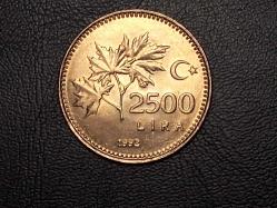 1992 YILINA AİT 2500 TÜRK LİRASI ÇİL   TCM 458