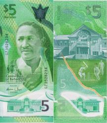 BARBADOS 5 DOLAR 2022 POLYMER ÇİL.