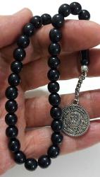 ESKİ DÖNEMİ OLTU TAŞI TESPİH MUHTEŞEM GÜMÜŞ-PİRİNÇ ALAŞIM PÜSKÜLLÜ JJJ2RR3 NADİR