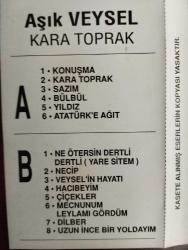 Aşık Veysel  – Kara Toprak  -  1992 Türkiye Basım Kaset Albüm -2.el