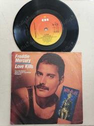 Efemera - FREDDIE MERCURY  - LOVE KILLS  (METROPOLIS SOUNDTRACK ) 1984 İNGİLTERE BASIM 45 LİK PLAK - kitantik - kitaLog