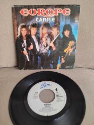 EUROPE - Carrie - 1986 Hollanda Basım 45lik Plak / Açılınca Poster Olan Kapaklı 2.el