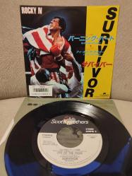SURVIVOR - Burning Heart / Rocky IV Soundtrack 1986 Japonya Basım 45lik Plak 2.el