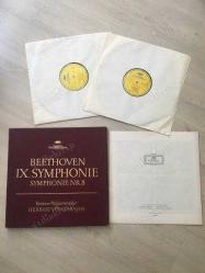 BEETHOVEN IX. SYMPHONIE- HERBERT VON KARAJAN- BERLINER PHILHARMONIKER- 1964 ALMANYA BASKI 2XLP BOX SET PLAK