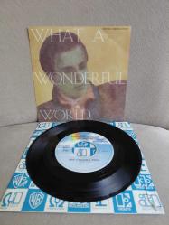 Louis Armstrong – What A Wonderful World - 1988 Japonya Basım 45lik Plak /One Side Single(Nadir)-2.el