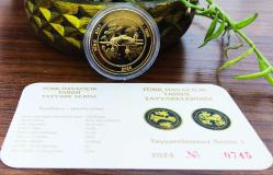 Türk Havacılık Tarihi Tayyare Serisi 500 mangır Bronz üzeri Altın Kaplama 38.6 mm Prof Baskı - Sertifikalı Çill..