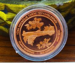 Türk Havacılık Tarihi Tayyare Serisi, 500 mangır Bronz 38.6 mm Prof Baskı - Sertifikalı Çill..