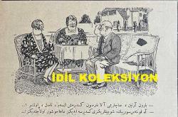 Osmanlıca Akbaba Mizah Dergisi-Gazetesi, Orijinal Dönem Basım, (Ottoman Magazine-Newspaper) - 17 Ağustos 1927 - Sayı: 489 - Karikatürist Ramiz Gökçe'nin Çalışması: Bazı Hanımlarımız, Heybeliada'da 'Genç Kızlar Yuvası' Namında Bir Kamp Kuracaklarmış.. 