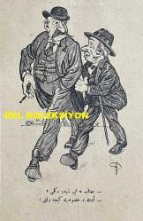 Osmanlıca Akbaba Mizah Dergisi-Gazetesi, Orijinal Dönem Basım, (Ottoman Magazine-Newspaper) - 20 Ocak (Kanun-i Sani) 1927 - Sayı: 431 - Karikatürist Ramiz Gökçe'nin Çalışması: İngiltere, İtalya ve Yunanistan'ı Teşvik Ederek Balkan İşlerine Karışıyor... 