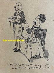 Osmanlıca Akbaba Mizah Dergisi-Gazetesi, Orijinal Dönem Basım, (Ottoman Magazine-Newspaper) - 20 Ocak (Kanun-i Sani) 1927 - Sayı: 431 - Karikatürist Ramiz Gökçe'nin Çalışması: İngiltere, İtalya ve Yunanistan'ı Teşvik Ederek Balkan İşlerine Karışıyor... 