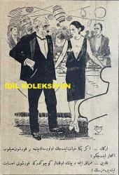 Osmanlıca Akbaba Mizah Dergisi-Gazetesi, Orijinal Dönem Basım, (Ottoman Magazine-Newspaper) - 20 Ocak (Kanun-i Sani) 1927 - Sayı: 431 - Karikatürist Ramiz Gökçe'nin Çalışması: İngiltere, İtalya ve Yunanistan'ı Teşvik Ederek Balkan İşlerine Karışıyor... 