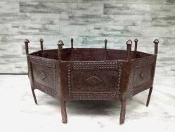 Antika 1700'ler Osmanlı Kaçar Hanedanı Sekizgen Dövme Demir Mangal