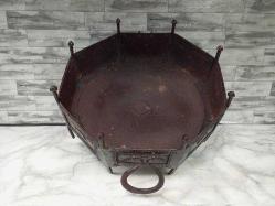 Antika 1700'ler Osmanlı Kaçar Hanedanı Sekizgen Dövme Demir Mangal