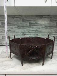 Antika 1700'ler Osmanlı Kaçar Hanedanı Sekizgen Dövme Demir Mangal