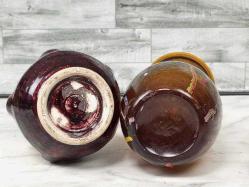 Eskilerden Akıtma Boya Tekniği İle Yapılmış Cam ve Çanakkale Seramik Vazolar