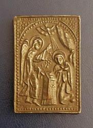 Osm. Dönemi, Orijinal Ortodoks Minyatür Rum İkona / Meryem Ana ve Melek Temalı. Kısaca: 