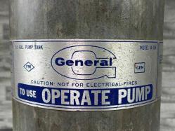 Nadir Antika Amerikan General Marka Pompalı Yangın Söndürücü Tüpü