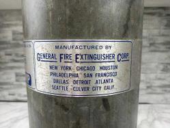 Nadir Antika Amerikan General Marka Pompalı Yangın Söndürücü Tüpü
