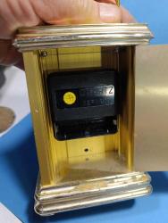 MS13----ESTYMA METAL KASA PİLLİ MASA SAATİ---ÇALIŞMIYOR