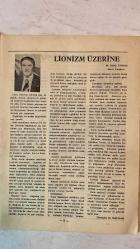 EGE BÖLGESİ LİON DERGİSİ - NİSAN 1957 YIL: 1 SAYI: 3 ENVER ŞENERDEM - TURAN TAMAR - SAKIP SÜMER - ÖNAL BAŞAK - TAMER KEMAHLIOĞLU - SELAMİ AKKUM - EMİN KUNGUR - BİHTER PEKİN - FAİKA KESTELLİ - RENE MARGONATO - MÜNİP TARHAN  İNSANLARIN BİRBİRİNE İHTİYACI VAR - KARDEŞÇE LİONİZMİN DIŞA DÖNÜKLÜĞÜ - LİONİZM ÜZERİNE -  TAM TAKIM EKSİKSİZ 34 SAYFA