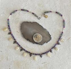 El İşçiliği Dizi Doğal Taş Gümüş Kolye ERK Tasarım