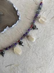 El İşçiliği Dizi Doğal Taş Gümüş Kolye ERK Tasarım