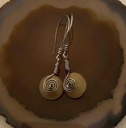 El İşçiliği Gümüş Serpantin (Serpentine) Küpe