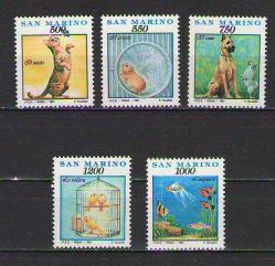 San Marino 1991- Ev Hayvanları - Fauna - Köpek - Kedi -  MNH - DAMGASIZ