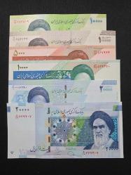 İRAN 5000-10.000(3) - 20.000(2) RİYAL 2013/2023, ÇİL, Toplam 6 banknot