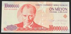 7 EMİSYON 10.000.000 LİRA SERİ A83 651411 ÇİLALTI