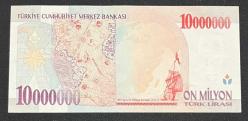 7 EMİSYON 10.000.000 LİRA SERİ A83 651411 ÇİLALTI