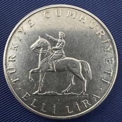 50 Lira 1972. Gümüş. 30 Ağustos Zaferinin 50. Yılı