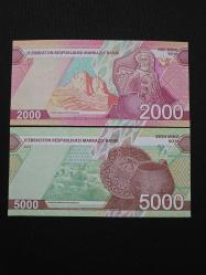 ÖZBEKİSTAN 2000-5000 SOM, 2021, ÇİL