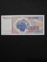 Yugoslavya 5000 Dinar, 1985, Çil