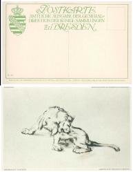 Almanya (Rembrandt) Eski Çizim Kartpostal, Kullanılmamış