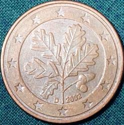 ALMANYA 5 Eurocent, 2002 ÇÇT  