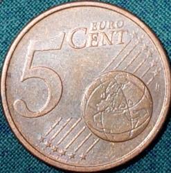 ALMANYA 5 Eurocent, 2002 ÇÇT  