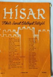 HİSAR Fikir Sanat Edebiyat Dergisi, 1950 - 1979, Sayı: 2, 4, 5, 6, 7, 8, 15, 20, 22, 27, 28, 29, 30, 39, 40-41, 42, 43, 44, 45, 46, 47, 48, 49, 50, 51, 52, 53, 54, 55, 56, 57, 58, 59, 60, 62, 63, 64, vd.[176 ADET]