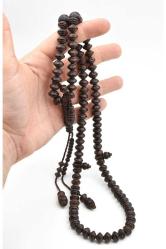 Usta İşi Tekerlek Kesim İri Boy 99 luk Demirhindi Ağacı Zikir Tesbihi