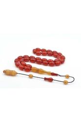 Sabri Güler Yapımı İmamesi Tıraşlı Osmanlı Model Sıkma Kehribar Tesbih